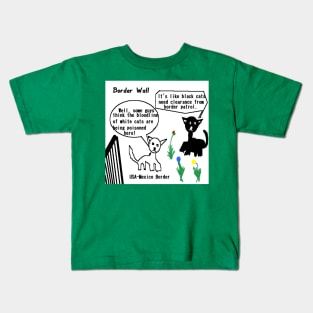 Border Wall Design (Green Background) Kids T-Shirt
